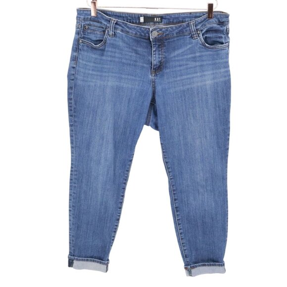 Kut From The Kloth Capri Jeans Womens 14W Blue Weekend Classic Comfort Travel - Picture 1 of 16